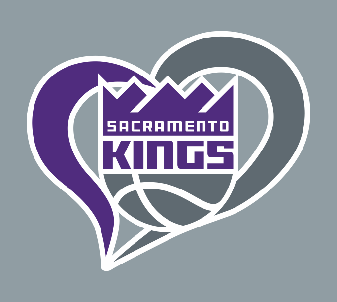 Sacramento Kings Heart Logo iron on paper